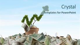  Presentation with go grow and glow - Cool new PPT layouts with environmental banking - make your income grow backdrop and a  colored foreground