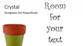  Presentation with environmental - Slides consisting of environmental ceramic - flower pot isolated on white background and a white colored foreground