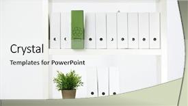  Presentation with conceptual recycling - Cool new slides with environmental conservation green folder backdrop and a white colored foreground