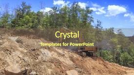  Presentation with deforestation - Audience pleasing PPT theme consisting of environmental damage - deforestation backdrop and a violet colored foreground