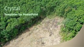  Presentation with climate change - Beautiful presentation design featuring environmental-damage-deforestation-and-logging backdrop and a tawny brown colored foreground