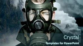  Presentation with environmental pollution - Audience pleasing theme consisting of environmental-disaster-and-pollution-wearing backdrop and a ocean colored foreground