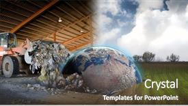  Presentation with environmental - PPT theme with environmental protection - ecology concept planet earth background and a dark gray colored foreground