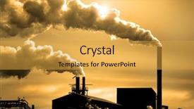  Presentation with environmental health - Cool new presentation with environmental health - detail of pollution coming backdrop and a yellow colored foreground