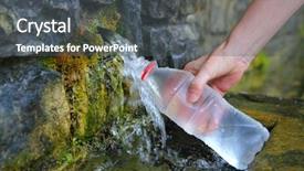  Presentation with spring water - Slides consisting of environmental health - source of spring water bottle background and a dark gray colored foreground