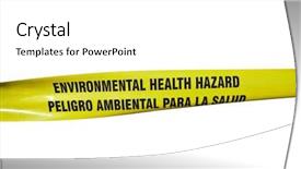  Presentation with hazard - Slides consisting of environmental health hazard warning tape background and a white colored foreground