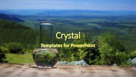  Presentation with clean water - Presentation with environmental health science - clean water in a glass background and a tawny brown colored foreground