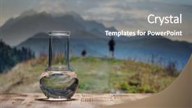  Presentation with clean water - Presentation theme having environmental health science - clean water in a glass background and a gray colored foreground