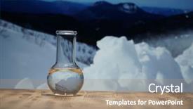  Presentation with clean water - Slides enhanced with environmental health science - clean water in a glass background and a coral colored foreground