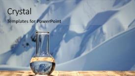  Presentation with clean water - Amazing theme having environmental health science - clean water in a glass backdrop and a light blue colored foreground