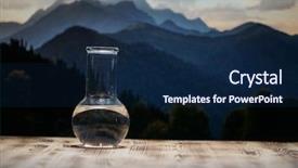  Presentation with clean water - Audience pleasing slides consisting of environmental health science - clean water in a glass backdrop and a navy blue colored foreground