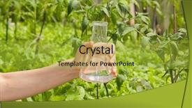  Presentation with environmental health - PPT theme with environmental health science - water purity test clear liquid background and a yellow colored foreground