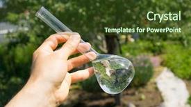  Presentation with water science - PPT theme having environmental health science - water purity test liquid background and a tawny brown colored foreground