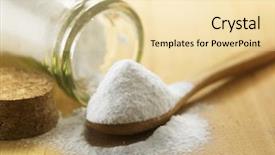 Presentation with baking soda - Audience pleasing PPT theme consisting of antacids - bottle of baking soda backdrop and a lemonade colored foreground
