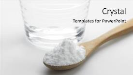  Presentation with baking soda - Colorful theme enhanced with white salt - spoonful of baking soda backdrop and a white colored foreground