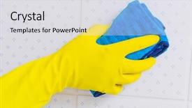  Presentation with latex gloves - Presentation theme enhanced with is cleaned with latex gloves background and a  colored foreground