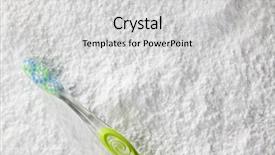  Presentation with baking soda - PPT theme featuring antacids - tooth brush on top background and a light gray colored foreground