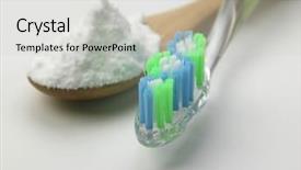  Presentation with baking soda - Slides with toothbrush and baking soda background and a light gray colored foreground