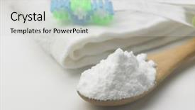  Presentation with baking soda - Slides consisting of toothbrush and baking soda background and a light gray colored foreground