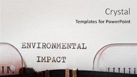  Presentation with impact - Beautiful PPT theme featuring environmental-impact-phrase-written backdrop and a white colored foreground
