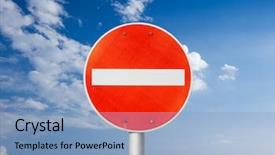  Presentation with blue sky - Amazing slides having air pollution roadside - no entry traffic sign backdrop and a light blue colored foreground