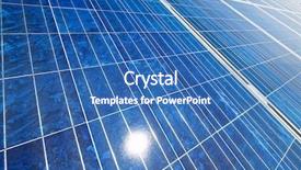  Presentation with solar power plant - PPT theme with environmental law - renewable alternative solar energy solar background and a teal colored foreground