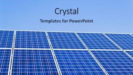  Presentation with solar power plant - PPT theme having environmental policy - renewable alternative solar energy solar background and a light blue colored foreground