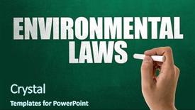 Presentation with environmental - Presentation with environmental laws background and a forest green colored foreground