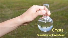  Presentation with liquid - Presentation with water purity test liquid background and a tawny brown colored foreground