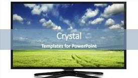  Presentation with monitoring - Slides having environmental monitoring - 4k monitor isolated on white background and a teal colored foreground