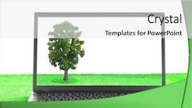  Presentation with green technology - Presentation having environmental monitoring - green technology laptop background and a white colored foreground