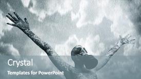  Presentation with mask - Presentation theme consisting of environmental pollution - boy and a mask background and a gray colored foreground