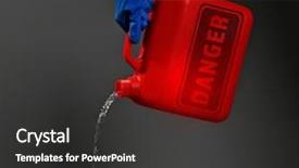  Presentation with environmental health - Audience pleasing theme consisting of environmental pollution concept hand pouring backdrop and a dark gray colored foreground