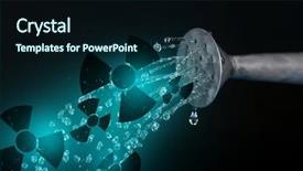  Presentation with environmental pollution - Cool new PPT theme with environmental pollution concept pouring toxic backdrop and a wine colored foreground