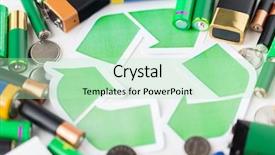  Presentation with recycling - Slide deck enhanced with environmental products - waste recycling garbage disposal environment background and a mint green colored foreground