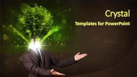  Presentation with environmental psychology man green - Presentation consisting of environmental psychology - man with green tree head background and a wine colored foreground