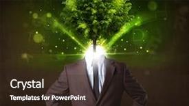  Presentation with environmental psychology man green - Audience pleasing presentation consisting of environmental psychology - man with green tree head backdrop and a wine colored foreground