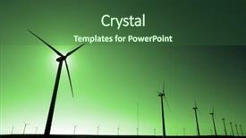  Presentation with renewable energy - Presentation with environmental sustainability - windmills for renewable electric energy background and a ocean colored foreground