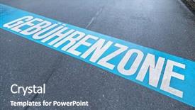  Presentation with environmental - Cool new theme with environmental tax - charging zone in the city backdrop and a ocean colored foreground