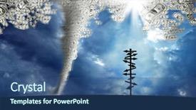  Presentation with tornado - Slides consisting of environmental tax - image of tornado with dollar background and a ocean colored foreground