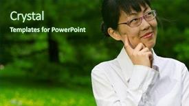  Presentation with environmentally friendly - Audience pleasing theme consisting of china eco - environmentally friendly asian business woman backdrop and a tawny brown colored foreground