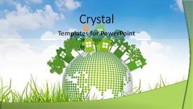  Presentation with environmentally friendly - Cool new presentation with environmentally friendly planet on green backdrop and a light blue colored foreground