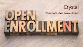  Presentation with wood - Cool new PPT theme with envolvment - open enrollment word abstract backdrop and a lemonade colored foreground