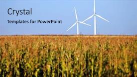  Presentation with energy - Presentation theme featuring eolian energy background and a light blue colored foreground