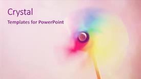  Presentation with pinwheel - Theme featuring eolienne - colorful pinwheel instagram effect motion background and a lemonade colored foreground