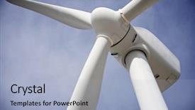  Presentation with power cable electri - Beautiful theme featuring eolienne - windmill for electric power production backdrop and a light blue colored foreground