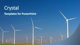  Presentation with windmills - Colorful theme enhanced with eolienne - windmills for electric power production backdrop and a ocean colored foreground