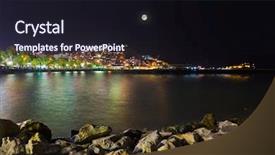  Presentation with turkey - Presentation theme with ephesus - night view of kusadasi turkey background and a wine colored foreground