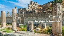  Presentation with ancient greek - PPT theme featuring degree - college education learning document form background and a light gray colored foreground