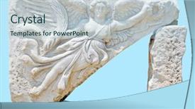  Presentation with victory - Colorful PPT theme enhanced with ephesus turkey the goddess backdrop and a  colored foreground